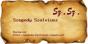 Szegedy Szalviusz névjegykártya